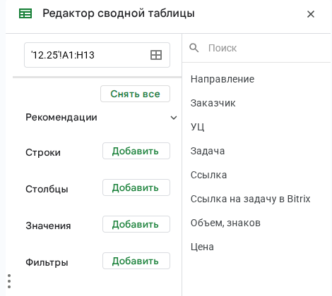20 формул Google Таблиц для контекстной рекламы