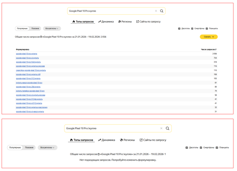 Как быстро уточнить частотность запросов в Wordstat
