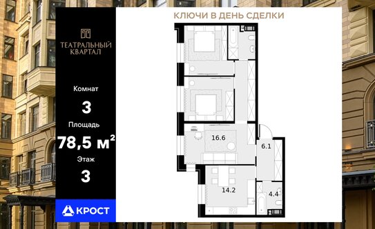 Стало известно, сколько стоит самая дешёвая готовая квартира с видом на Кремль