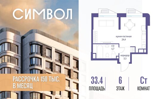 Стало известно, сколько стоит самая дешёвая готовая квартира с видом на Кремль